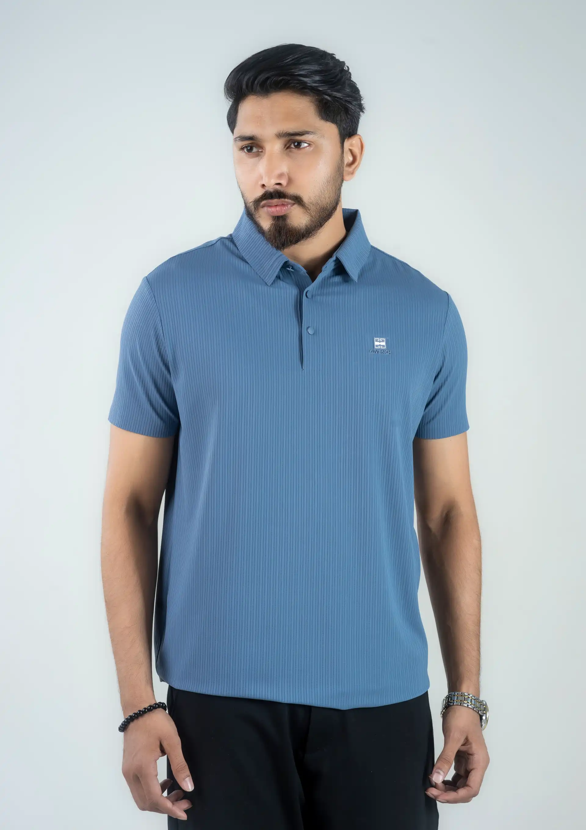 Premium Trendy Polo Shirt ( Sky Blue )