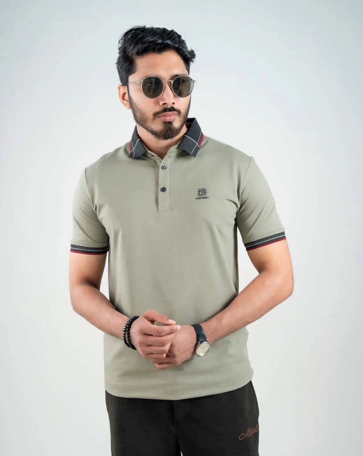 B Confident Polo Shirt (Olive)