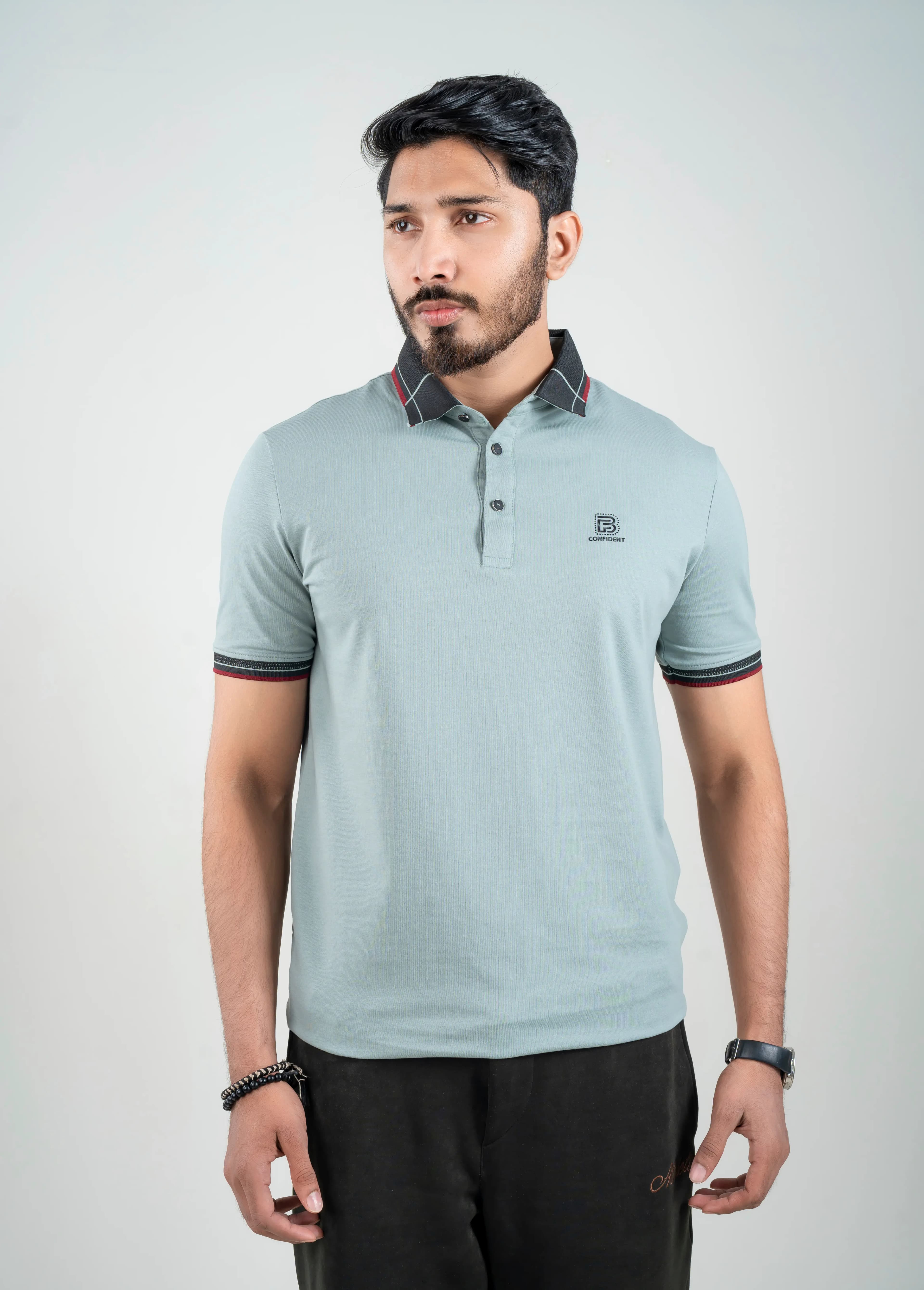 B Confident Polo Shirt (Dusti Mint)