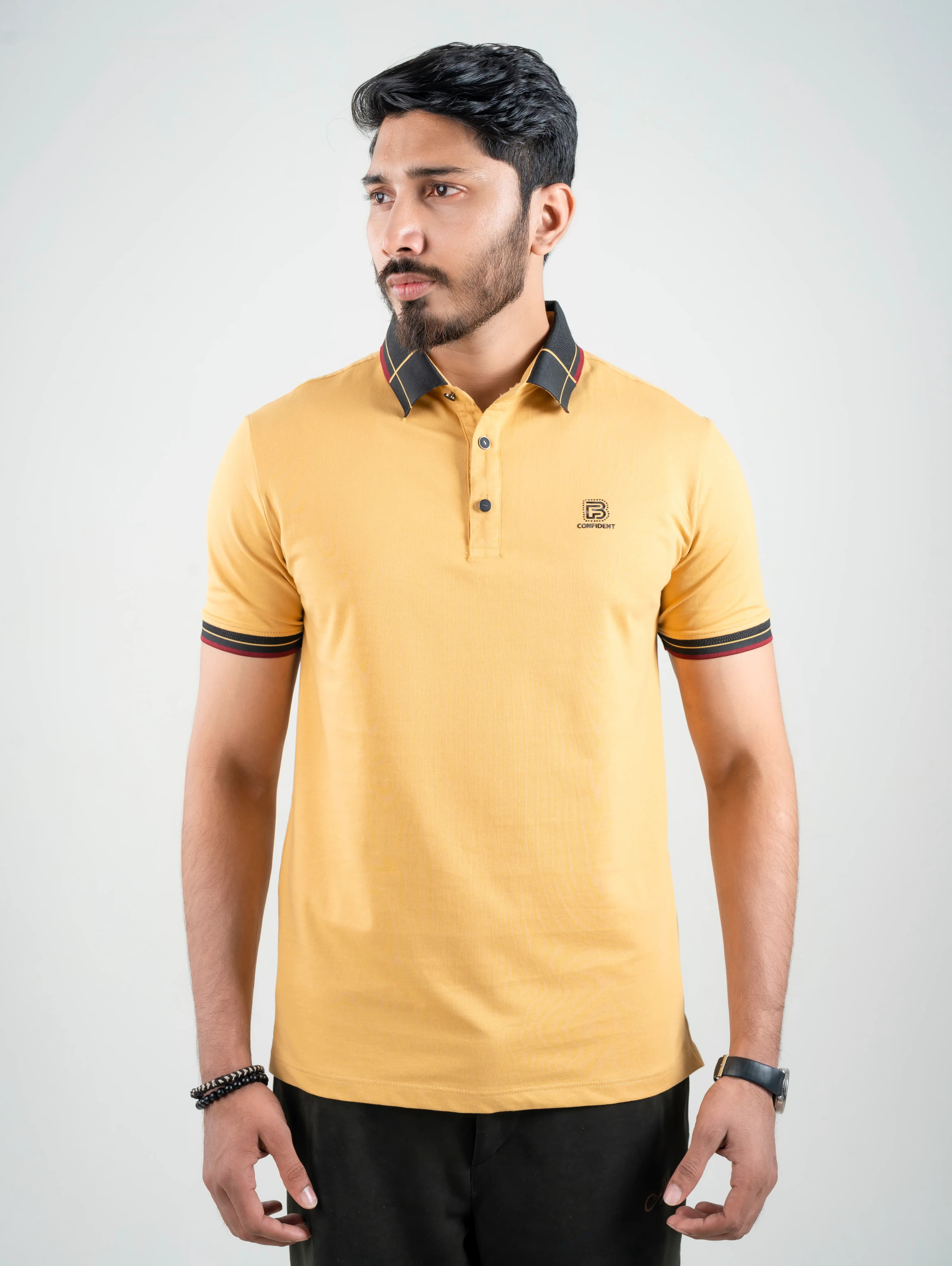 B Confident Polo Shirt (Yellow)